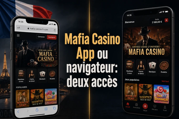 Mafia Casino App ou navigateur: deux logiques d’accès