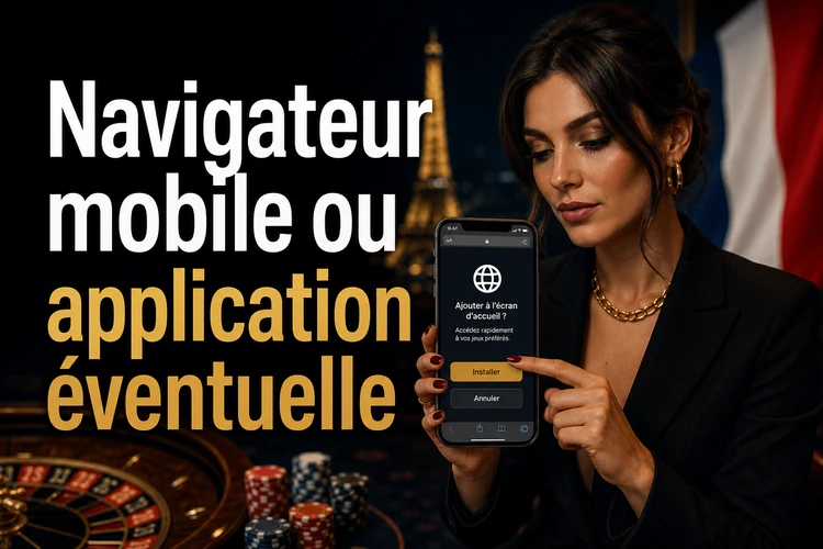 Navigateur mobile ou application éventuelle