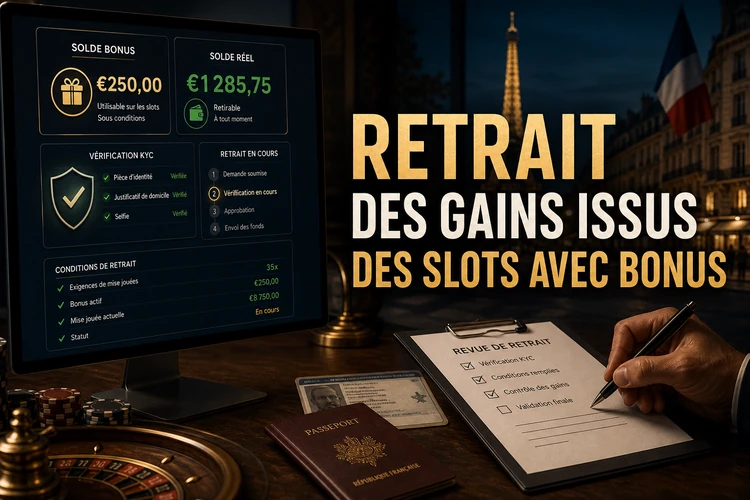 Retrait des gains issus des slots avec bonus